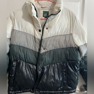 White and black puffer from target